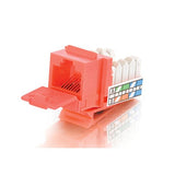 C2G 35204 Cat5e 90° RJ45 Unshielded Keystone Jack, Red