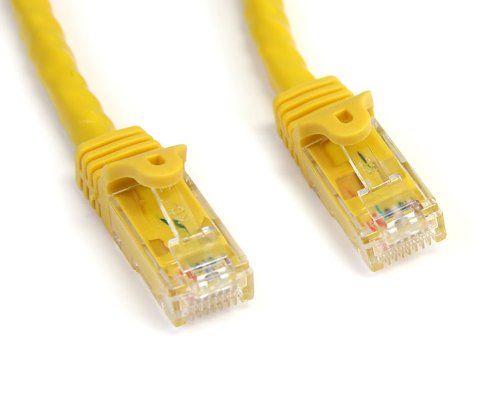 StarTech.com Cat6 Ethernet Cable - 25 ft - Yellow - Patch Cable - Snagless Cat5 Cable - Long Network Cable - Ethernet Cord - Cat 6 Cable - 25ft