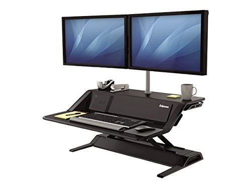 Fellowes Lotus DX sit-Stand Workstation - Stand for LCD Display/Keyboard/ Mouse - Black