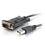 C2G 26887 USB to DB9 Male Serial RS232 Adapter Cable, Black (5 Feet, 1.52 Meters)