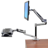 ERGOTRON LX Monitor Arm, Up to 42" Monitor, Polished Aluminum (45-360-026)