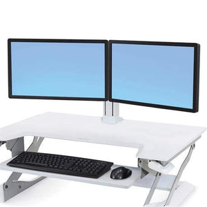 Ergotron WorkFit Dual Monitor Kit Stand, White