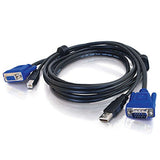 C2G 14175 USB 2.0 + SXGA KVM Cable, Black (6 Feet, 1.82 Meters)