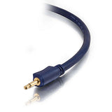 C2G 40629 Velocity 3.5mm M/F Mono Audio Extension Cable, Blue (50 Feet, 15.24 Meters)