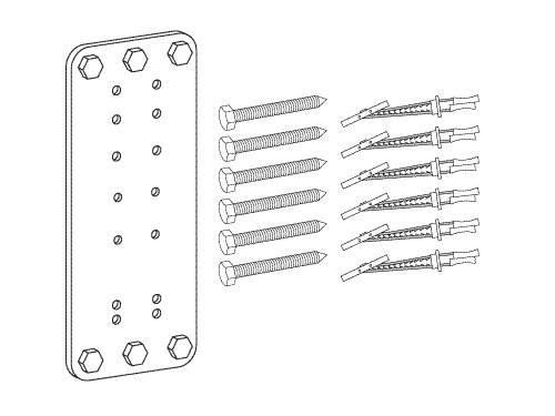 Steel Stud Wall Mounting Kit