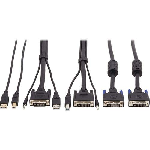 Tripp Lite DVI KVM Cable Kit DVI USB 3.5mm Audio 3xM/M USB M/M DVI M/M 6ft (P784-006-DVU)