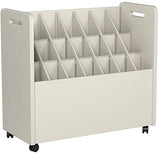 Safco 3043 Wood Mobile Roll File with 21 Compartments