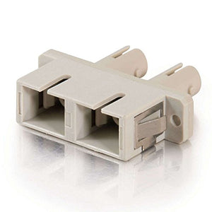 C2G 17646 SC Female to ST Female Duplex Fiber Optic Adapter, Beige