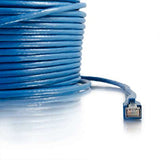 50FT CAT6 Blue Solid Shielded