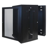 Tripp Lite SRW18US 18U Wall Mount Rack Enclosure Cabinet with Door and Side Panels (Black)