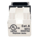 TRIPP LITE Cat6 Cat5e 110 Style Punch Down Keystone Jack, Black, 10-Pack (N238-010-BK)