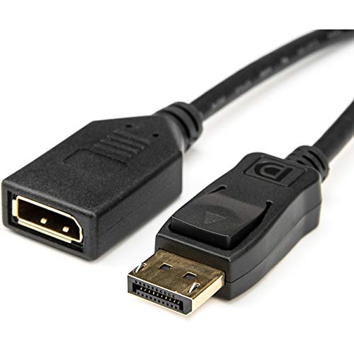 Rocstor Premium 6 ft DisplayPort Video Extension Cable - M/F - DisplayPort Male Video - DisplayPort Female Video - Black - Display Port Video Extension Cable - DisplayPort for Audio/Video Device - Ext