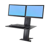 Ergotron 33-407-085 WorkFit-SR Dual Sit-Stand Workstation, Black