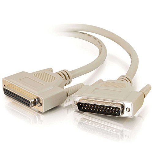 C2G 06100 IEEE-1284 DB25 M/F Parallel Printer Extension Cable, Beige (10 Feet, 3.04 Meters)