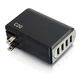 C2G 20277 4-Port USB Wall Charger - AC to USB Adapter, 5V 4.8A Output