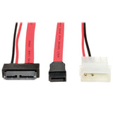 Tripp Lite Slimline SATA to SATA LP4 20-Inch Power Cable Adapter (P948-20I) Red