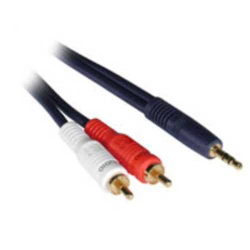 C2G 40612 1.5FT VELOCITYANDTRADE; ONE 3.5MM STEREO MALE TO TWO RCA STEREO MALE Y-CABLE