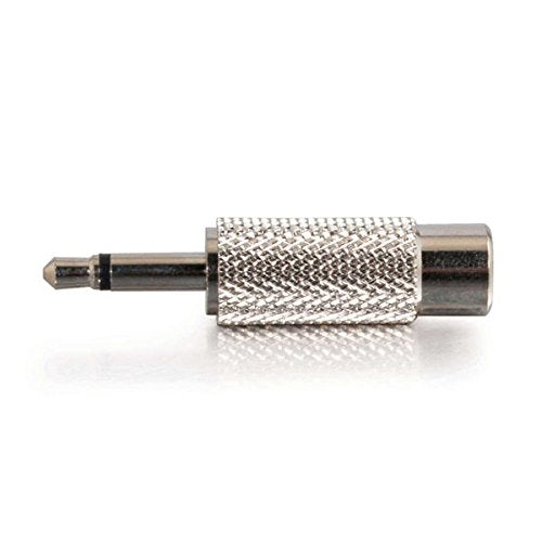 C2G 40633 3.5mm Mono Male to RCA Female Audio Adapter, TAA Compliant, Silver