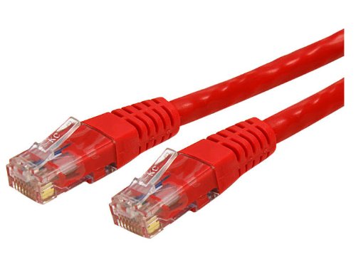 StarTech.com C6PATCH2RD Molded RJ45 UTP Gigabit Cat6 Patch Cable, 2-Feet (Red)