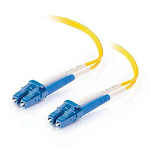 C2G 37463 OS2 Fiber Optic Cable - LC-LC 9/125 Duplex Single-Mode PVC Fiber Cable, Yellow (29.5 Feet, 9 Meters)