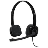 Logitech 3.5 mm Analog Stereo Headset H151 with Boom Microphone - Black