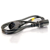 C2G 30823 14 AWG 250 Volt Power Extension Cord - IEC320C14 (C14) to IEC320C13 (C13), TAA Compliant, Black (6 Feet, 1.82 Meters)