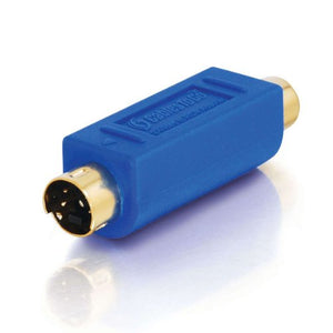 C2G 13058 Bi-Directional S-Video Male to RCA Female Video Adapter, Blue