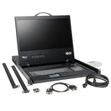 Tripp Lite B040-008-19 8 Port VGA KVM Console with 19 -Inch LCD Monitor Keyboard Touchpad