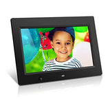 Aluratek Digital Photo Frame with Energy Efficient Motion Sensor 4GB Built in Memory Black