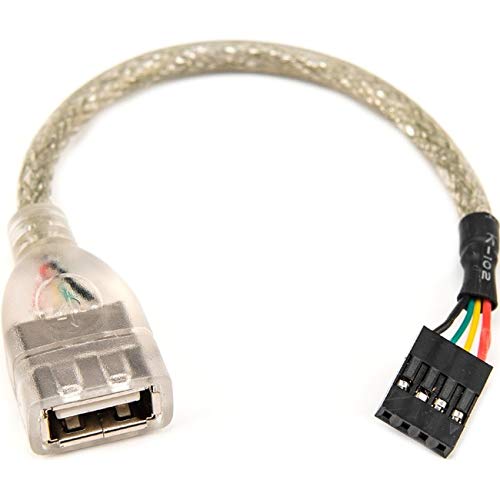 Rocstor Premium 6in USB 2.0 Cable - USB A Female to USB Motherboard 4 Pin Header F/F - Type A Femal