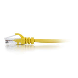 C2G 00936 Cat5e Cable - Snagless Unshielded Ethernet Network Patch Cable, Yellow (6 Inches)