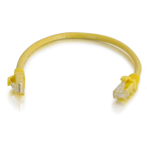 C2G 00936 Cat5e Cable - Snagless Unshielded Ethernet Network Patch Cable, Yellow (6 Inches)