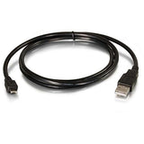 C2G 27362 Micro USB Cable - USB 2.0 A Male to Micro-USB A Male Cable, Black (6.6 Feet, 2 Meters)