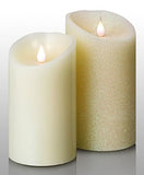 Aluratek ALC3507F 7" Flameless LED Wax Candle with Built-in Timer, Cream