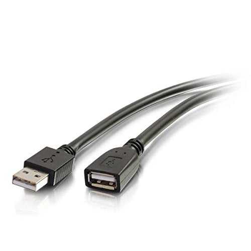 C2G 39011 USB Active Extension Cable - USB 2.0 A Male to A Female Cable, Plenum CMP-Rated, Black (32 Feet, 9.75 Meters)