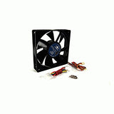 Vantec Stealth SF12025L 120x120x25mm Double Ball Bearing Silent Case Fan (Black)