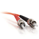 C2G 05575 ST-ST 62.5/125 OM1 Duplex Multimode PVC Fiber Optic Cable, Orange (6.6 Feet, 2 Meters)