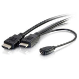 C2G 56791 4K UHD High Speed HDMI Cable (60Hz) with Built-In Power Inserter, Black (10 Feet, 3.04 Meters)