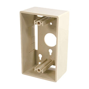 C2G 03838 Single Gang Wall Box, Ivory