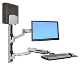 Ergotron Wall Mount Track for CPU, Flat Panel Display, Keyboard, Mouse 45-358-026