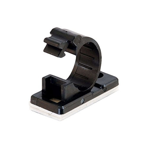 C2G 43052 0.5 Inch Self-Adhesive Cable Clamp Multipack (50 Pack) TAA Compliant, Black