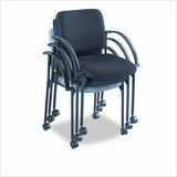 Safco Moto Stack Chair (Qty.2) in Black (4184BL)