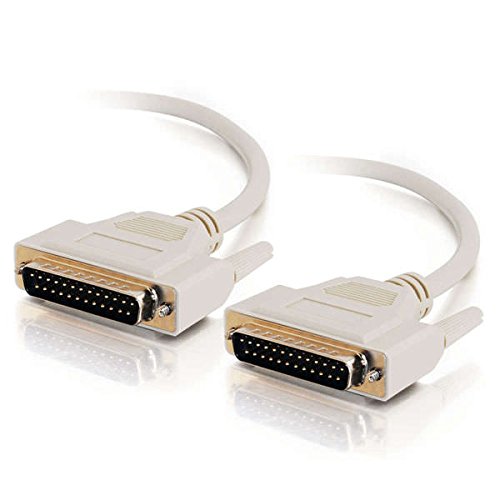C2G 03040 DB25 M/M Serial RS232 Null Modem Cable, Beige (10 Feet, 3.04 Meters)