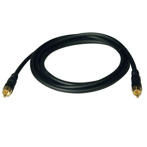 Tripp Lite RF Digital Coax Gold Audio Cable 12', Black