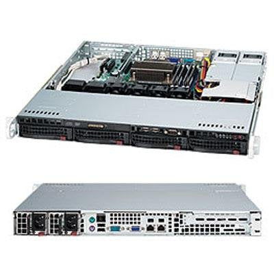 Supermicro SuperChassis 400 Watt 1U Rackmount Server Chassis, Black (CSE-813MTQ-R400CB)