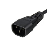 StarTech.com 1 ft Standard Computer Power Cord Extension - C14 to C13