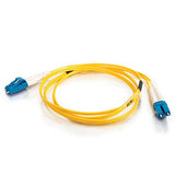 C2G 26566 OS2 Fiber Optic Cable - LC-LC 9/125 Duplex Single-Mode PVC Fiber Cable, Yellow (16.4 Feet, 5 Meters)