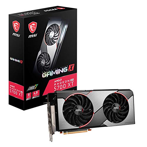 MSI Gaming Radeon Rx 5700 Xt 256-bit 8GB GDDR6 HDMI/DP Dual Fans Crossfire Freesync Navi Architecture Graphics Card (RX 5700 Xt Gaming X)