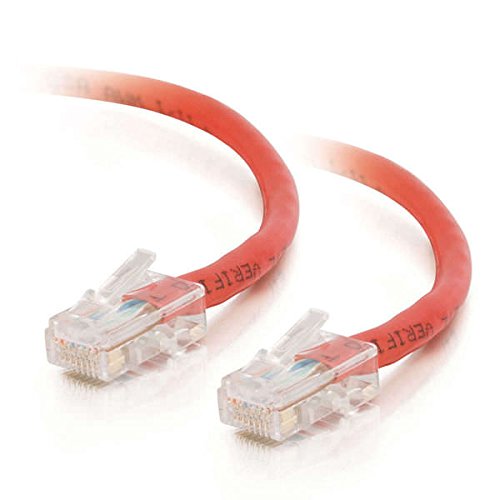 C2G 24510 Cat5e Crossover Cable - Non-Booted Unshielded Network Patch Cable, Red (7 Feet, 2.13 Meters)