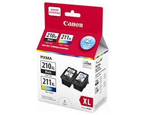 Genuine Canon PG-210XL/CL211XL HIGH Yield Ink Cartridge Value Pack, Black and Tri-Colour - 2973B019